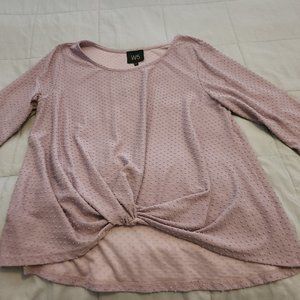 Woman's lavender tie look top